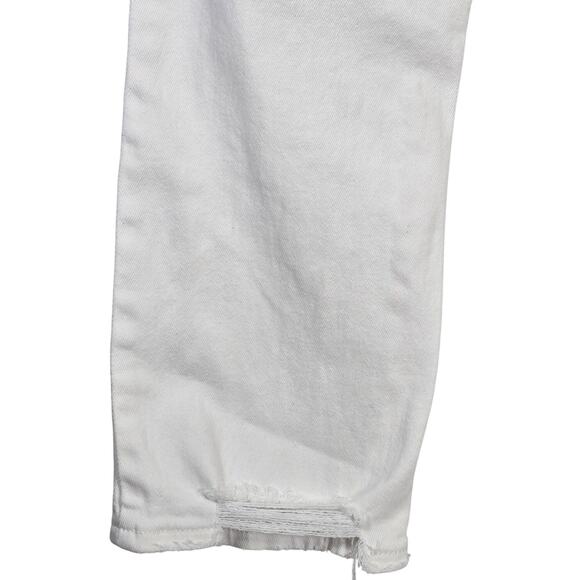 Risen Vintage Wash Straight Leg White Denim Jeans High Rise RDP5256 30/11 - Picture 10 of 13